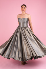 Metallic Taffeta Gown3497 video